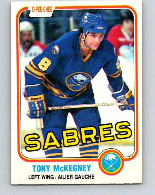 1981-82 O-Pee-Chee #22 Tony McKegney  Buffalo Sabres  V29531