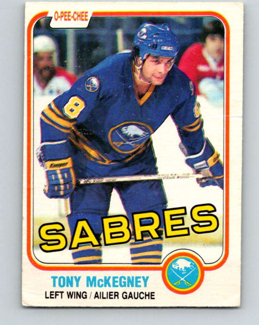 1981-82 O-Pee-Chee #22 Tony McKegney  Buffalo Sabres  V29532
