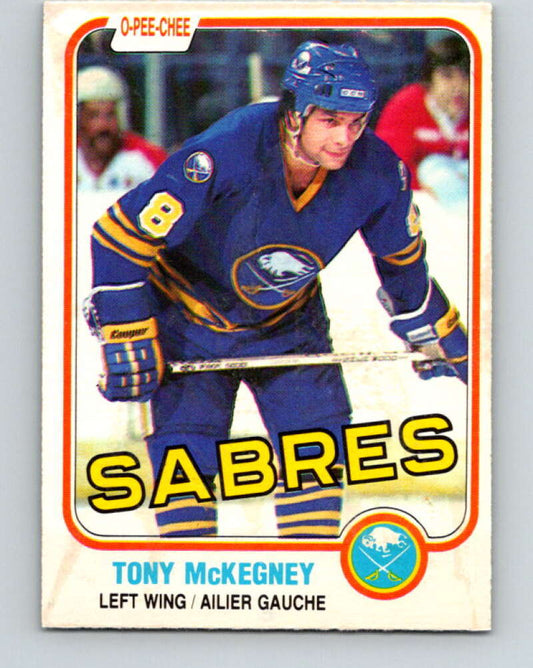 1981-82 O-Pee-Chee #22 Tony McKegney  Buffalo Sabres  V29534