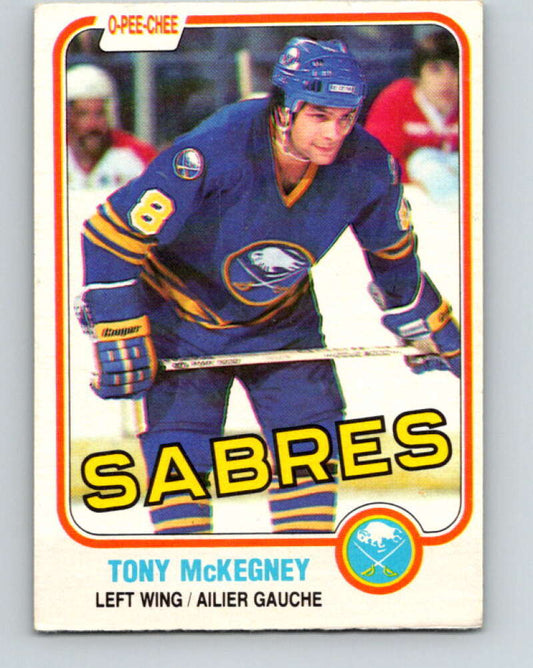 1981-82 O-Pee-Chee #22 Tony McKegney  Buffalo Sabres  V29538