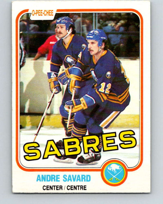 1981-82 O-Pee-Chee #24 Andre Savard  Buffalo Sabres  V29545
