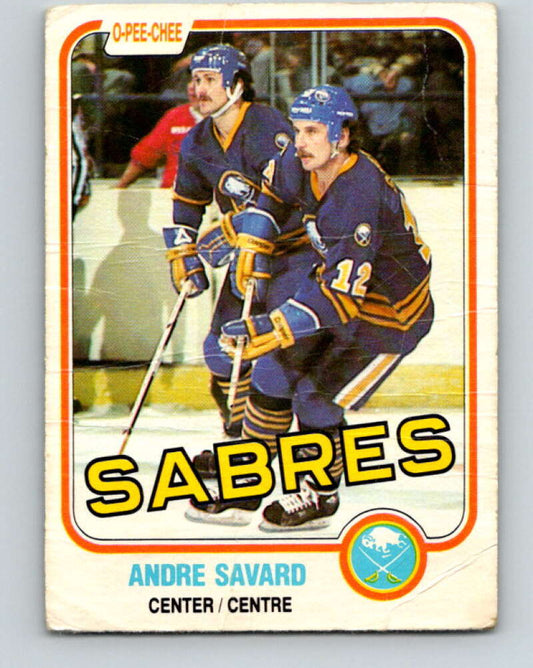 1981-82 O-Pee-Chee #24 Andre Savard  Buffalo Sabres  V29546
