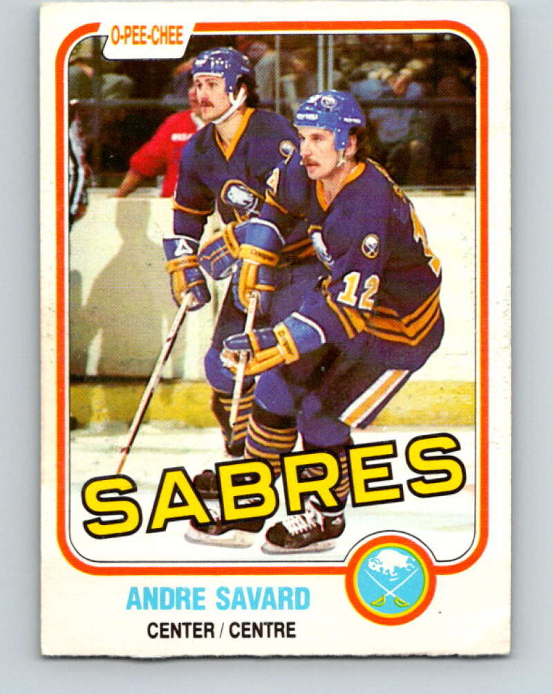 1981-82 O-Pee-Chee #24 Andre Savard  Buffalo Sabres  V29547