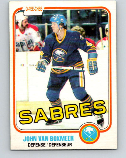 1981-82 O-Pee-Chee #26 John Van Boxmeer  Buffalo Sabres  V29557