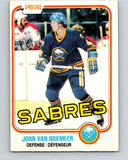 1981-82 O-Pee-Chee #26 John Van Boxmeer  Buffalo Sabres  V29558