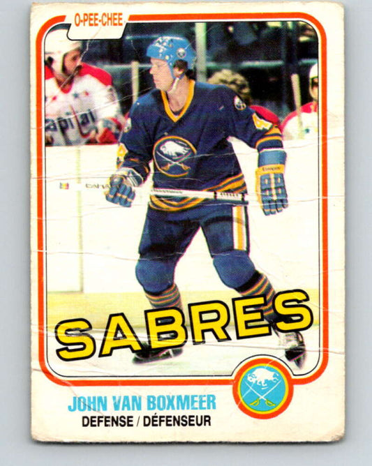 1981-82 O-Pee-Chee #26 John Van Boxmeer  Buffalo Sabres  V29559