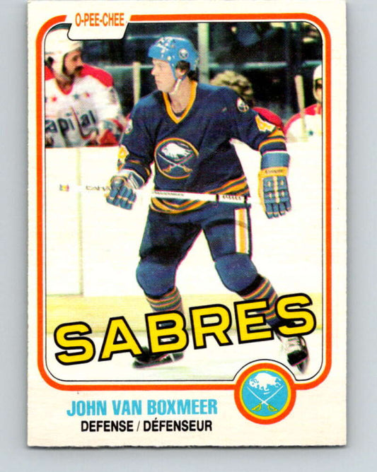 1981-82 O-Pee-Chee #26 John Van Boxmeer  Buffalo Sabres  V29562