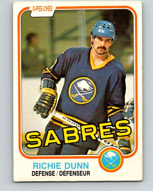 1981-82 O-Pee-Chee #29 Richie Dunn  Buffalo Sabres  V29577