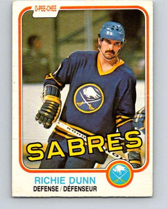 1981-82 O-Pee-Chee #29 Richie Dunn  Buffalo Sabres  V29578