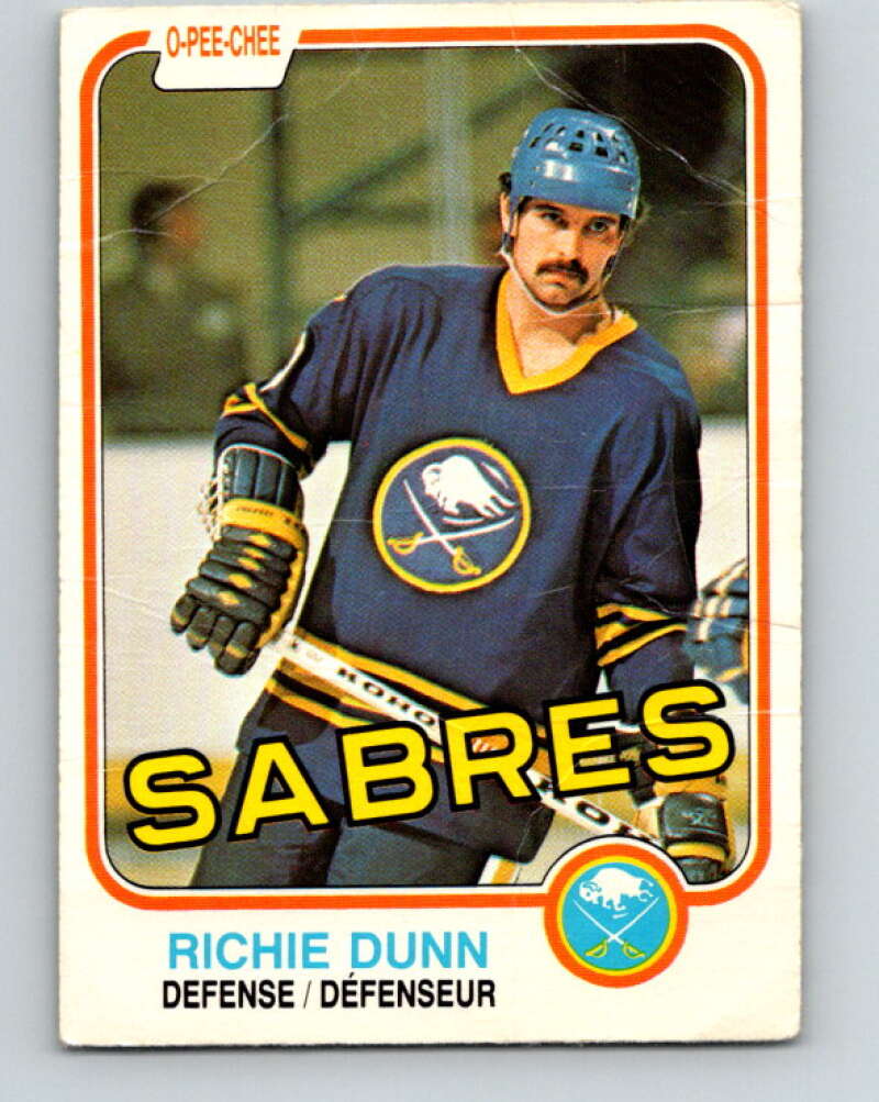 1981-82 O-Pee-Chee #29 Richie Dunn  Buffalo Sabres  V29581