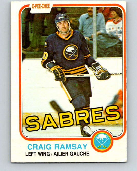 1981-82 O-Pee-Chee #31 Craig Ramsay  Buffalo Sabres  V29596