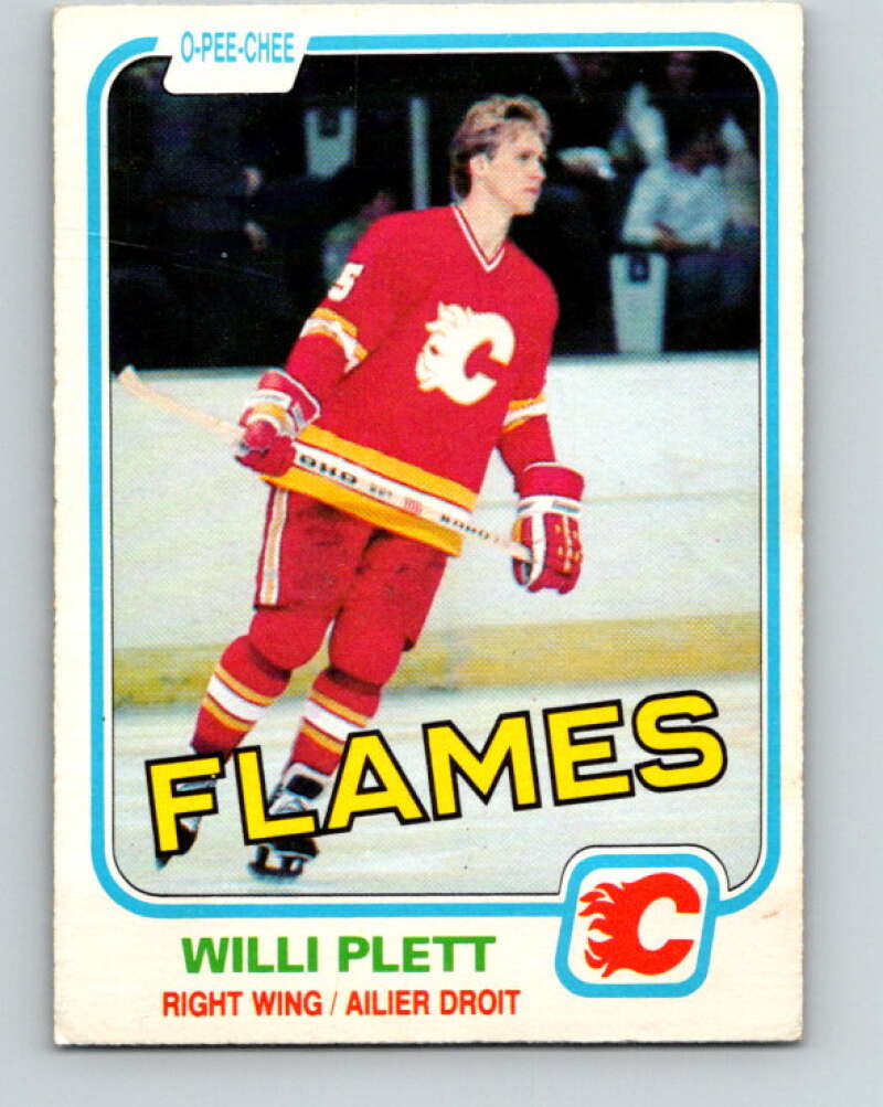 1981-82 O-Pee-Chee #35 Willi Plett  Calgary Flames  V29627
