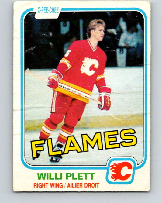 1981-82 O-Pee-Chee #35 Willi Plett  Calgary Flames  V29630