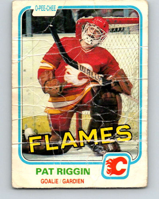 1981-82 O-Pee-Chee #37 Pat Riggin  RC Rookie Calgary Flames  V29638