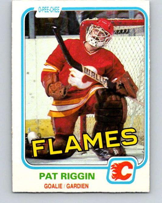 1981-82 O-Pee-Chee #37 Pat Riggin  RC Rookie Calgary Flames  V29641