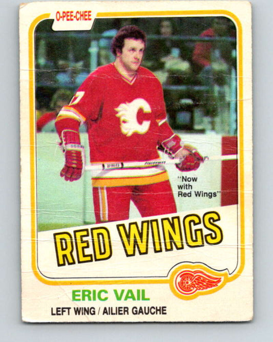 1981-82 O-Pee-Chee #38 Eric Vail  Detroit Red Wings  V29644