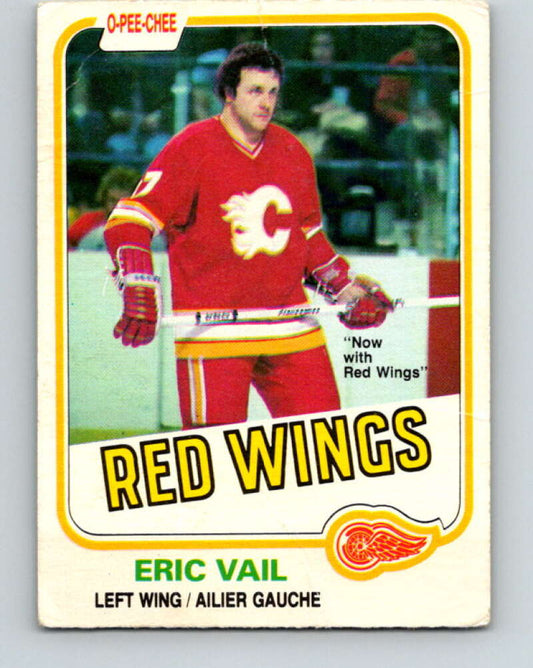 1981-82 O-Pee-Chee #38 Eric Vail  Detroit Red Wings  V29645