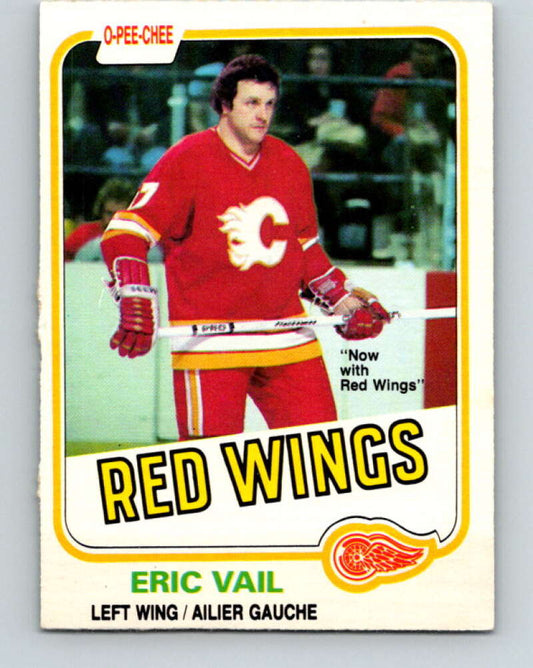 1981-82 O-Pee-Chee #38 Eric Vail  Detroit Red Wings  V29650