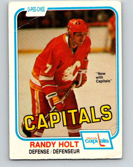 1981-82 O-Pee-Chee #41 Randy Holt  Washington Capitals  V29673
