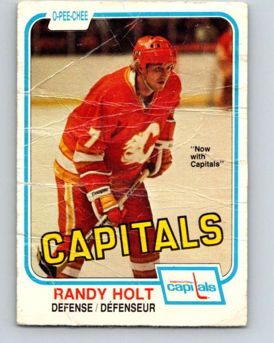 1981-82 O-Pee-Chee #41 Randy Holt  Washington Capitals  V29674