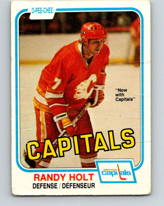 1981-82 O-Pee-Chee #41 Randy Holt  Washington Capitals  V29675