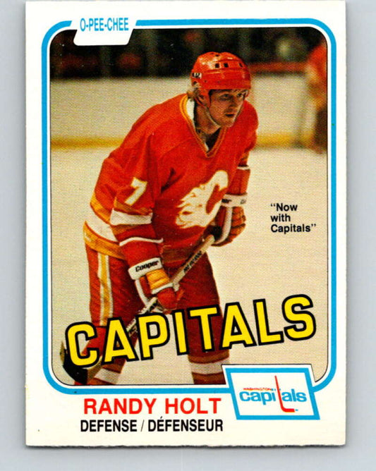 1981-82 O-Pee-Chee #41 Randy Holt  Washington Capitals  V29677