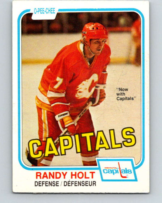 1981-82 O-Pee-Chee #41 Randy Holt  Washington Capitals  V29678
