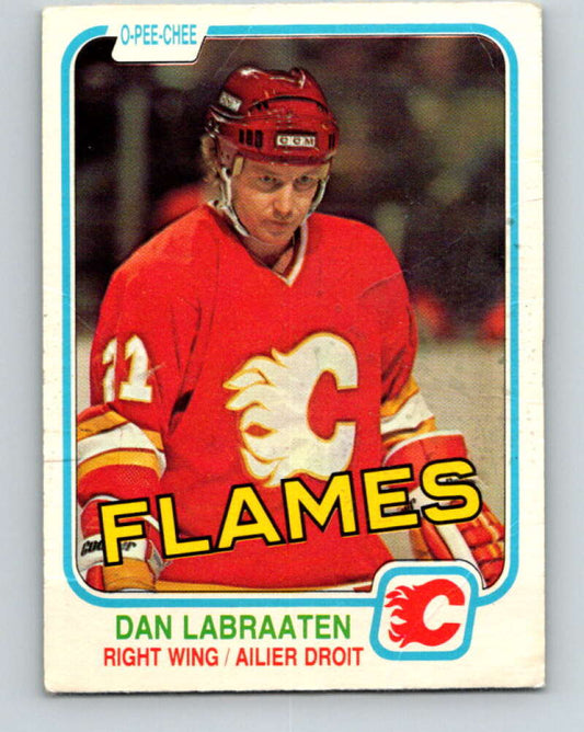 1981-82 O-Pee-Chee #42 Dan Labraaten  Calgary Flames  V29683