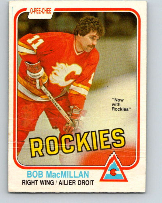 1981-82 O-Pee-Chee #46 Bob MacMillan  Colorado Rockies  V29714