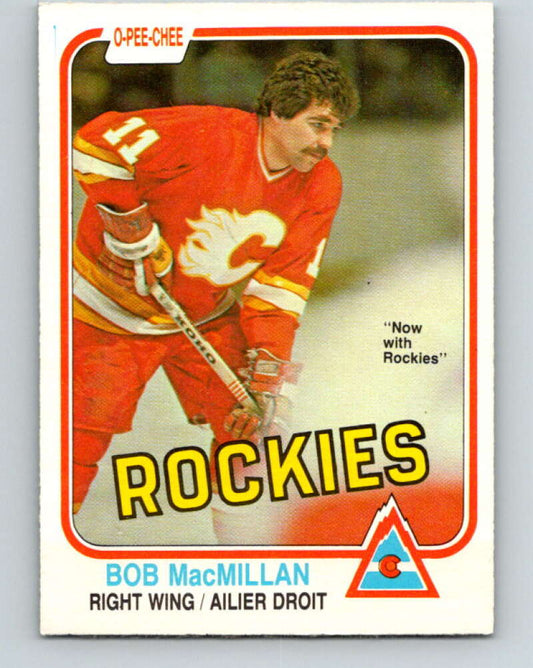 1981-82 O-Pee-Chee #46 Bob MacMillan  Colorado Rockies  V29715