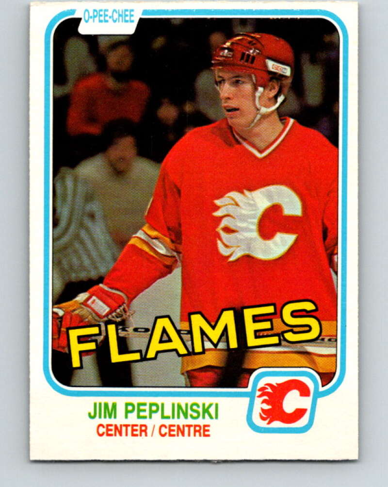 1981-82 O-Pee-Chee #49 Jim Peplinski  RC Rookie Calgary Flames  V29745