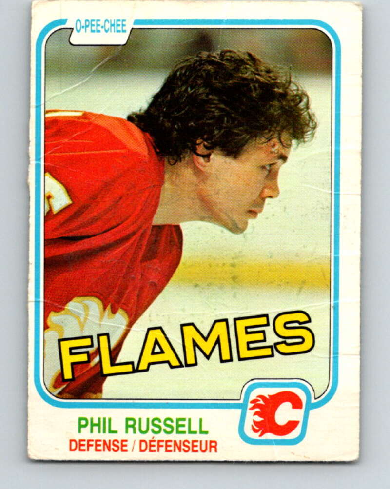 1981-82 O-Pee-Chee #51 Phil Russell  Calgary Flames  V29759