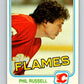 1981-82 O-Pee-Chee #51 Phil Russell  Calgary Flames  V29762