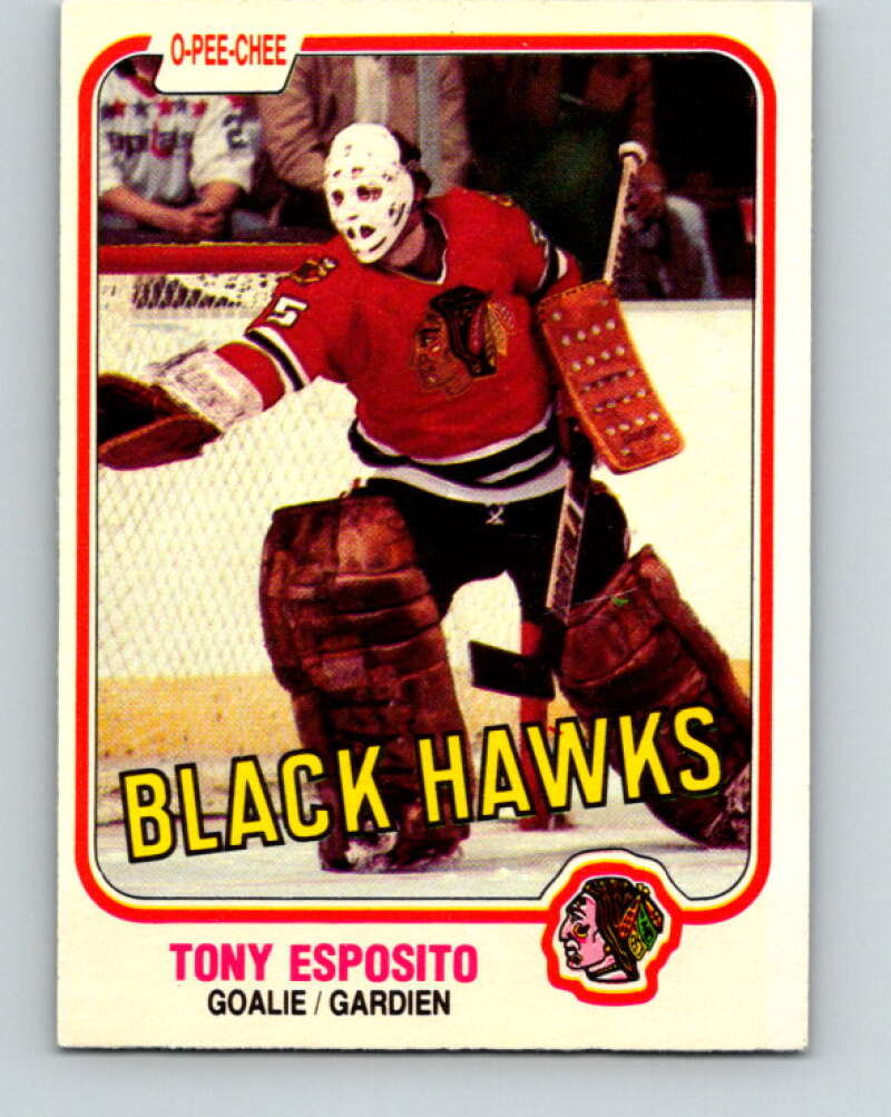 1981-82 O-Pee-Chee #54 Tony Esposito  Chicago Blackhawks  V29781