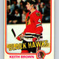1981-82 O-Pee-Chee #55 Keith Brown  Chicago Blackhawks  V29785