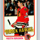 1981-82 O-Pee-Chee #55 Keith Brown  Chicago Blackhawks  V29790