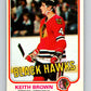 1981-82 O-Pee-Chee #55 Keith Brown  Chicago Blackhawks  V29792