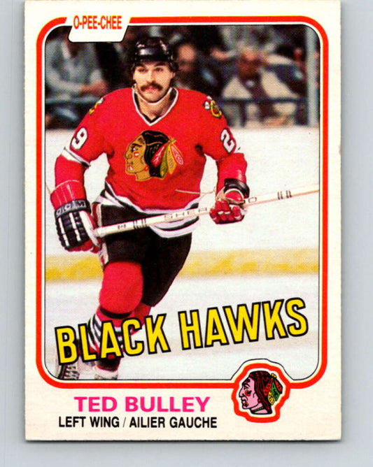 1981-82 O-Pee-Chee #56 Ted Bulley  Chicago Blackhawks  V29794