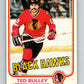 1981-82 O-Pee-Chee #56 Ted Bulley  Chicago Blackhawks  V29797