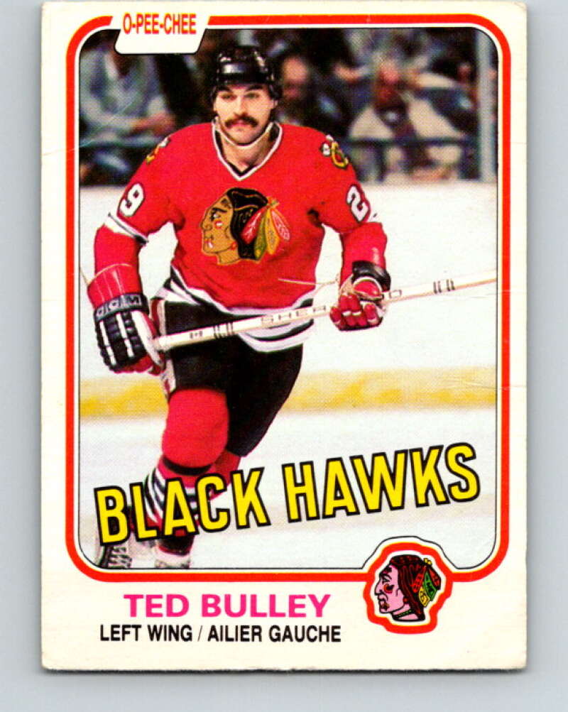1981-82 O-Pee-Chee #56 Ted Bulley  Chicago Blackhawks  V29800