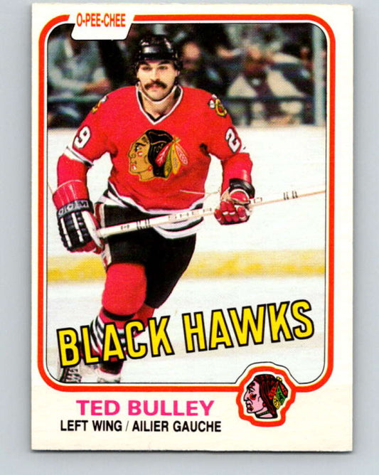 1981-82 O-Pee-Chee #56 Ted Bulley  Chicago Blackhawks  V29801