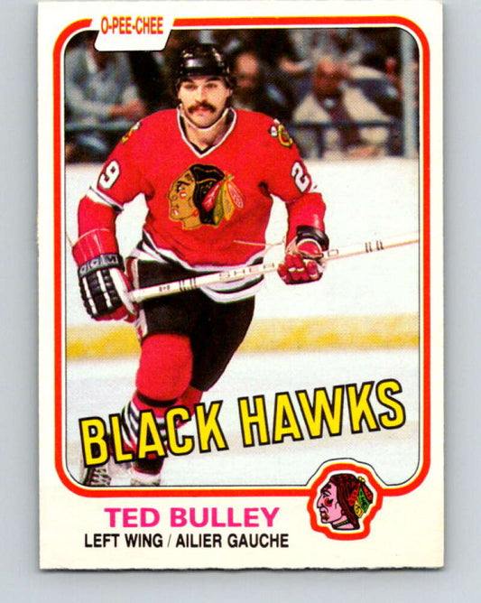 1981-82 O-Pee-Chee #56 Ted Bulley  Chicago Blackhawks  V29802