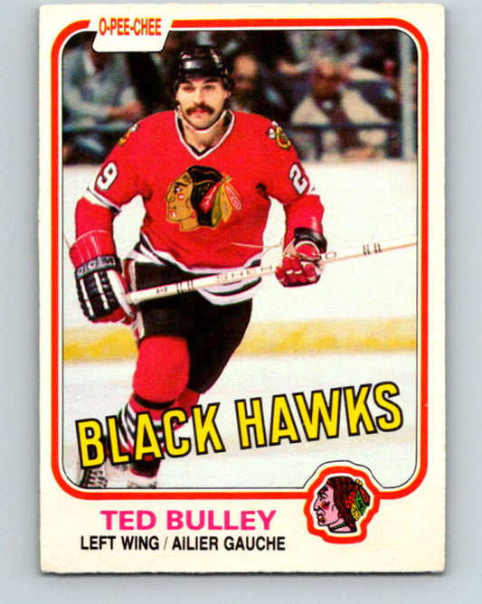 1981-82 O-Pee-Chee #56 Ted Bulley  Chicago Blackhawks  V29803