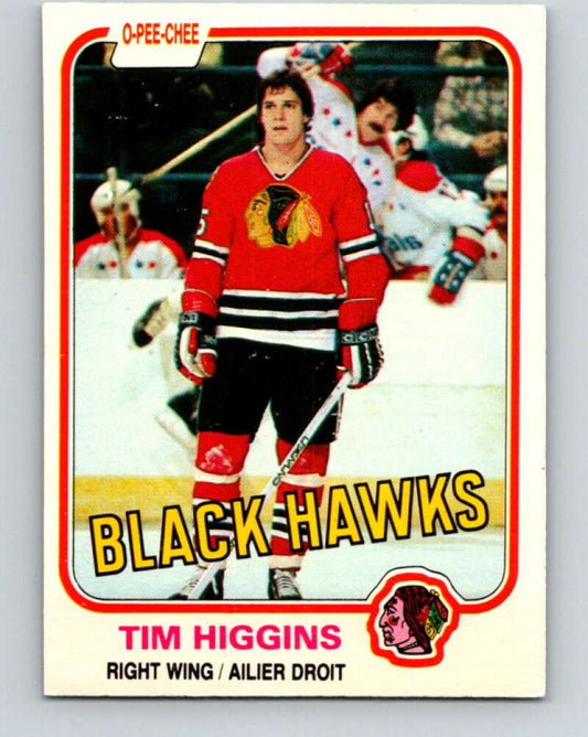 1981-82 O-Pee-Chee #57 Tim Higgins  RC Rookie Chicago Blackhawks  V29805