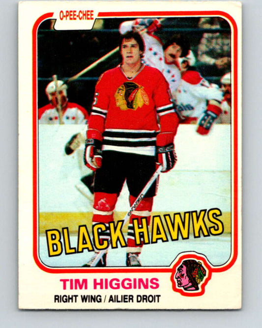 1981-82 O-Pee-Chee #57 Tim Higgins  RC Rookie Chicago Blackhawks  V29806