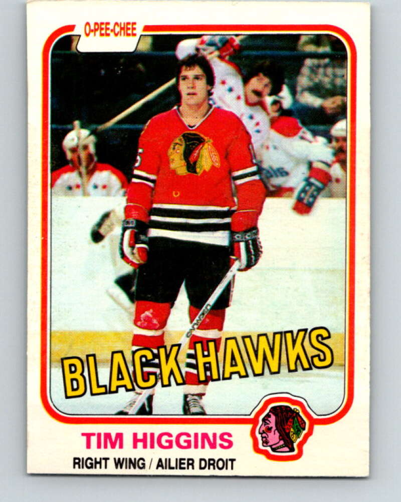 1981-82 O-Pee-Chee #57 Tim Higgins  RC Rookie Chicago Blackhawks  V29807
