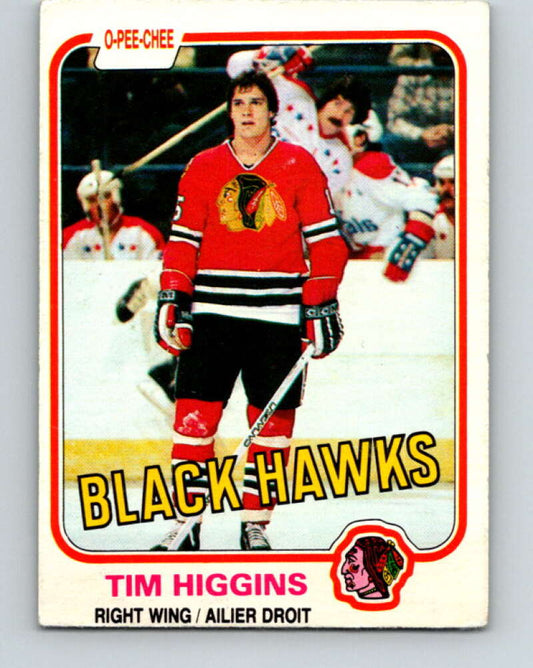 1981-82 O-Pee-Chee #57 Tim Higgins  RC Rookie Chicago Blackhawks  V29808