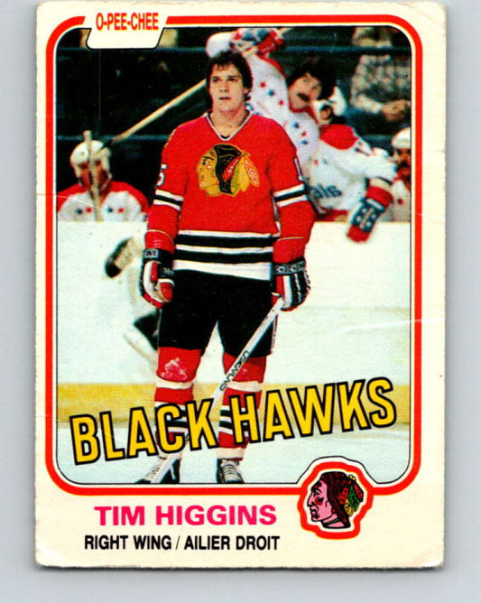 1981-82 O-Pee-Chee #57 Tim Higgins  RC Rookie Chicago Blackhawks  V29809