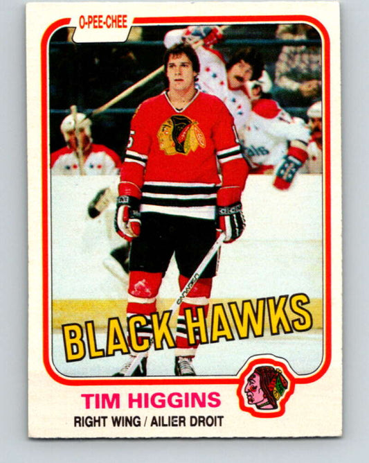 1981-82 O-Pee-Chee #57 Tim Higgins  RC Rookie Chicago Blackhawks  V29810
