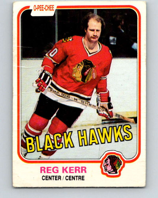 1981-82 O-Pee-Chee #58 Reg Kerr  Chicago Blackhawks  V29821